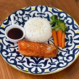 ข้าวเซ็ตแซลมอนเทอริยากิ