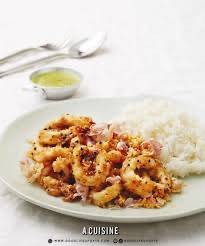 ทอดพริกไทยดำหมึกราดข้าว