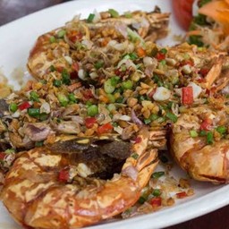 กุ้งลายเสือคั่วพริกเกลือ