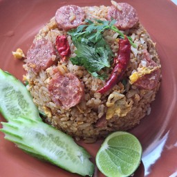 ข้าวผัดแหนมหม่าล่า. ต้องเบิ้ล