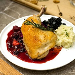 Chicken Confit Berry Sauce