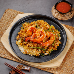 สุกี้แห้งกุ้งกระทะร้อน (Shrimp Suki)