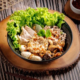 เกาเหลารวมพลหมูฉึกๆ (แห้ง)