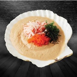 ครีมมันปูท้อปปูอัดไข่กุ้งส้มสาหร่าย