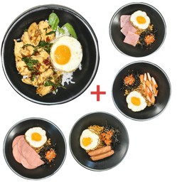 โปรซื้อคู่กะเพราไก่+มาม่าเกาหลีมีให้เลือก4หน้า