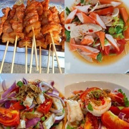 หมูปิ้งโบราณ , ยำแซ่บ หน้าหมู่บ้านกลาโหมนิเวศน์