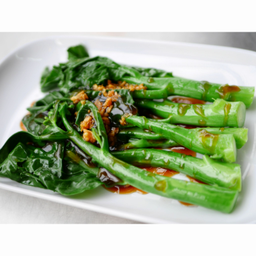 คะน้าฮ่องกงราดน้ำมันหอย