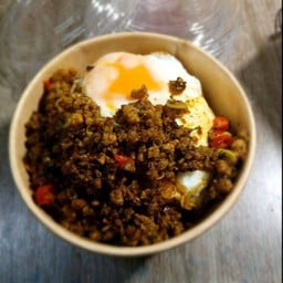 ข้าวคั่วกลิ้งไก่สับ