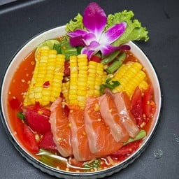 Som Tum With Corn And Salmon