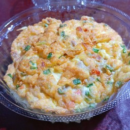 ข้าวไข่เจียวหมูสับทรงเครื่อง