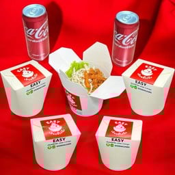 [ปาร์ตี้เซ็ต] หมี่ไก่ฉีก 5 กล่อง + โค้ก 2 กระป๋อง