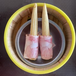 ข้าวโพดพันเบคอน