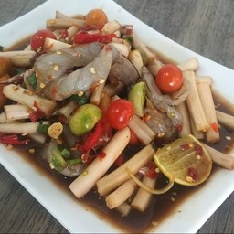 ตำไหลบัวกุ้งสด