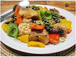 ผัดพริกไทยดำ(กับข้าว)ปลากะพรง