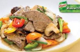 ตับผัดพริกไทยดำ(กับข้าว)