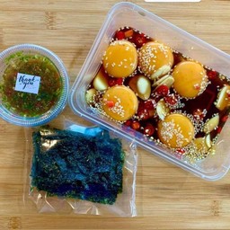 เซตไข่ดองซีอิ้ว+ข้าวญี่ปุ่น