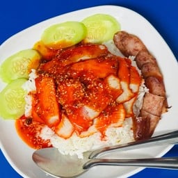 ข้าวหมูแดง (ธรรมดาไม่มีไข่)