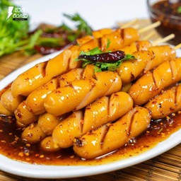 ฮอทดอกรมควันหนังกรอบน้ำจิ้มมะขามสูตรโบราณ