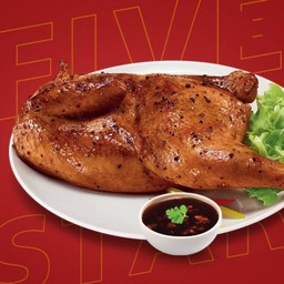 ไก่ย่างสูตรพริกไทยดำ (ครึ่งตัว)