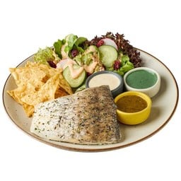 สเต๊กปลากะพง 3 น้ำ