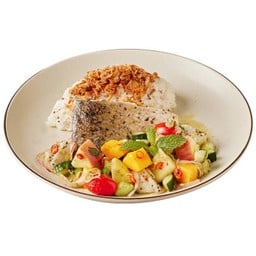 ข้าวปลากะพง ยำผลไม้