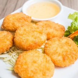 Shrimp Cakes ทอดมันกุ้งแม่น้ำ (3 ชิ้น)