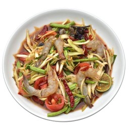 ตำปูปลาร้า กุ้งสด