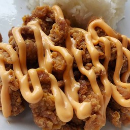 ข้าวไก่ไม่ากระดูกซอสมาโย
