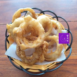 หอมใหญ่ทอดสด  양파 튀김 7ชิ้น Onion deep fried