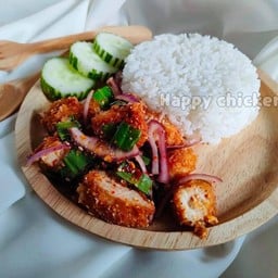 ข้าวไก่ทอดบ้าน600