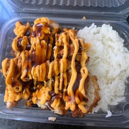 ข้าวไก่กรอบราดชีส+ทงคัตสึ