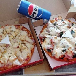 เลือกหน้าเองสั่งตามใจ 2 ถาดกลาง 7นิ้ว+ เปปซี่สลิม