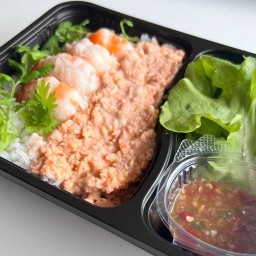 ข้าวราดมันกุ้งโคตรเด็ด