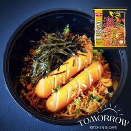 (นิสชิน) มาม่าเกาหลี + ไส้กรอก