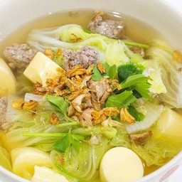ต้มจืดเต้าหู้หมูสับผักกาดขาว