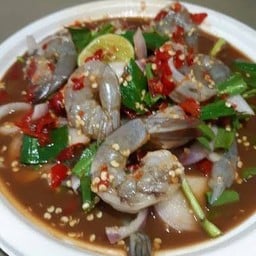 ยำกุ้งสด น้ำปลาร้า