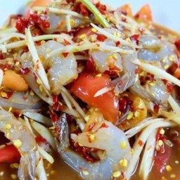 ตำกุ้งสดน้ำปลาร้า