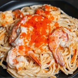Spaghetti with Cream Sauce and Fish Roe