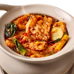 ต้มยำไข่เจียวหมูสับหม้อไฟ