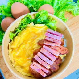 ข้าวไข่ข้น กุนเชียง แฮม