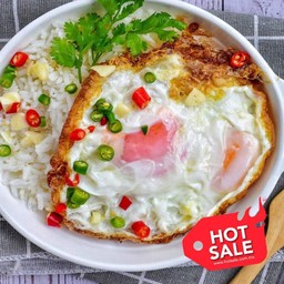 ไข่ดาว2ฟองราดข้าว