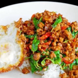 ข้าวราดกะเพราหมูสับ+ไข่ดาว