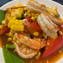 ตำข้าวโพดกุ้งสุก (ถ้ากุ้งสดให้พิมพ์บอกนะคะ)