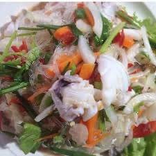 ยำวุ้นเส้นปลาหมึก