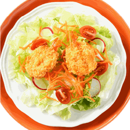 สลัดผักครีมกุ้งทอด