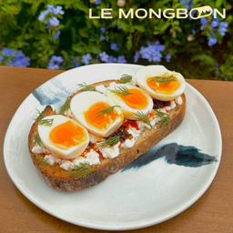 (SOURDOUGH) Cottage Cheese Boiled Egg with Red Chili Oil Toast