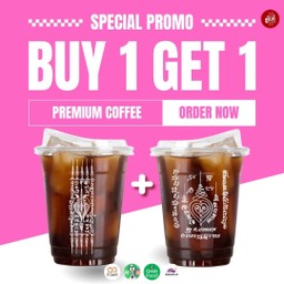 อเมริกาโน่ 1 แถม 1 เสิร์ฟพร้อมแก้วลงยันต์ 2 ใบ (แยกน้ำแข็งฟรี)
