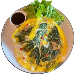 ข้าวไข่เจียวโหระพาพริกสด