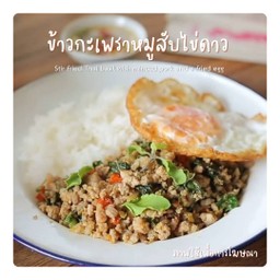 ข้าวกระเพราหมูสับไข่ดาว