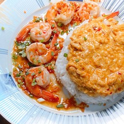 ข้าวกุ้งผัดพริกเกลือ (ไม่รวมไข่)